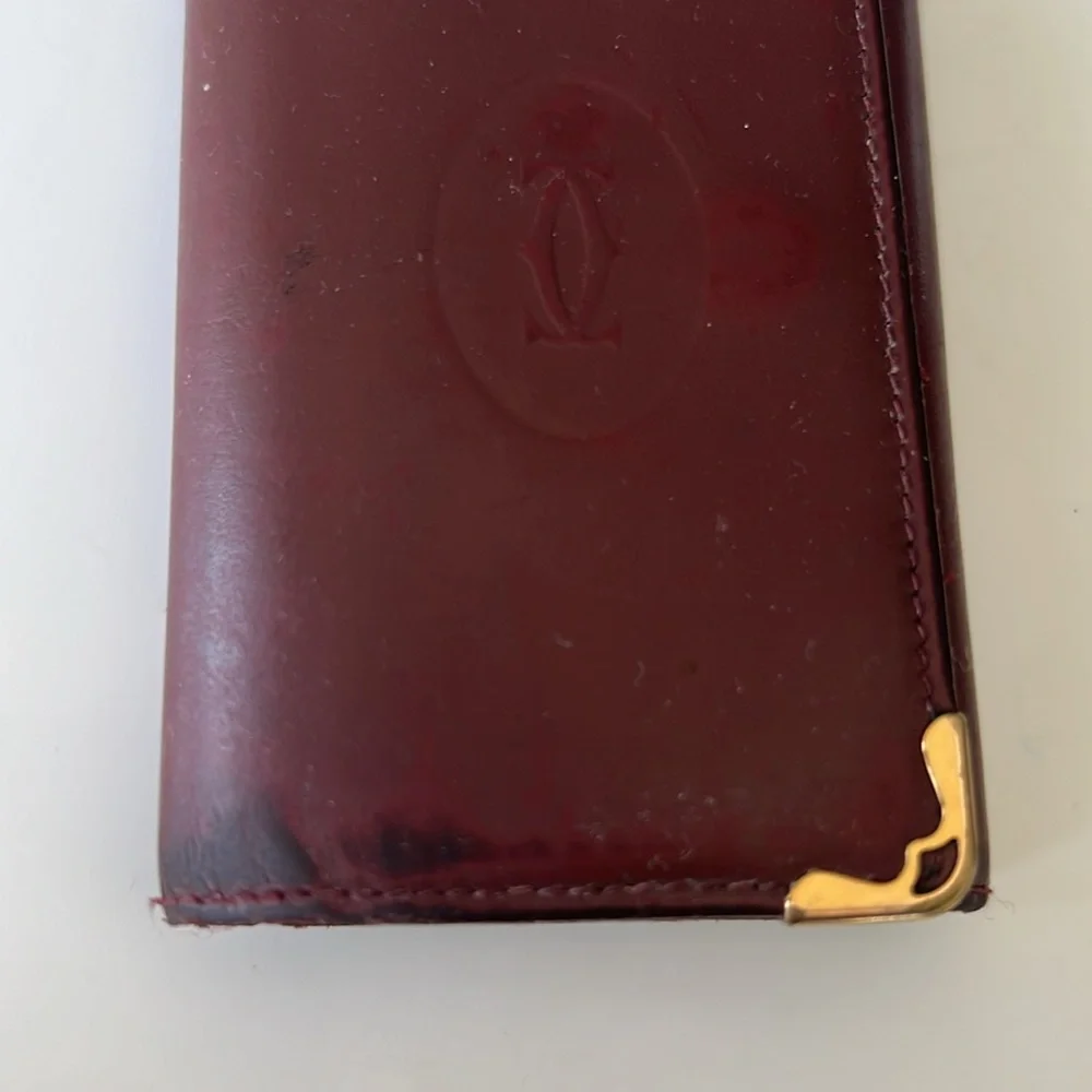 Authentic Must de Cartier, 6 key ring holder . Burgundy calfskin - Picture 11 of 11